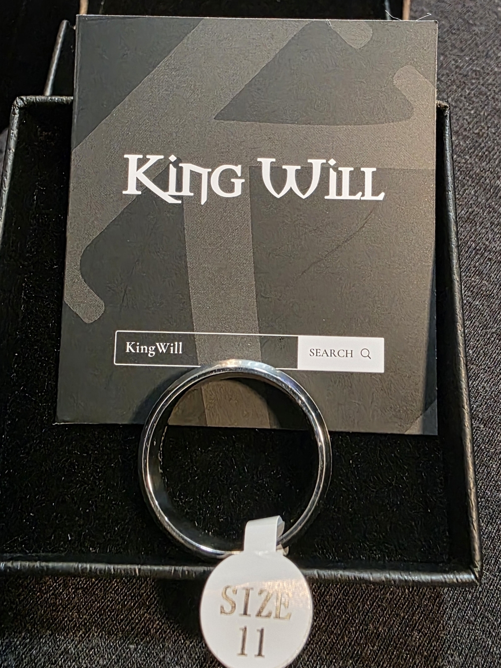 King Will silver ring, Size 11